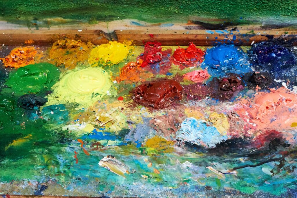 Color palette in "Oil Painting Village" Dafen, Shenzhen. Explore more of my photography at my website hendrikwill.com