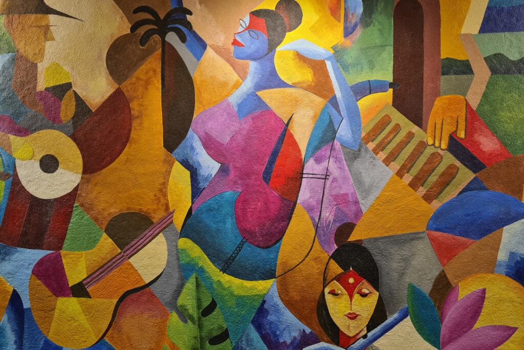 Abstract wall painting of a culture